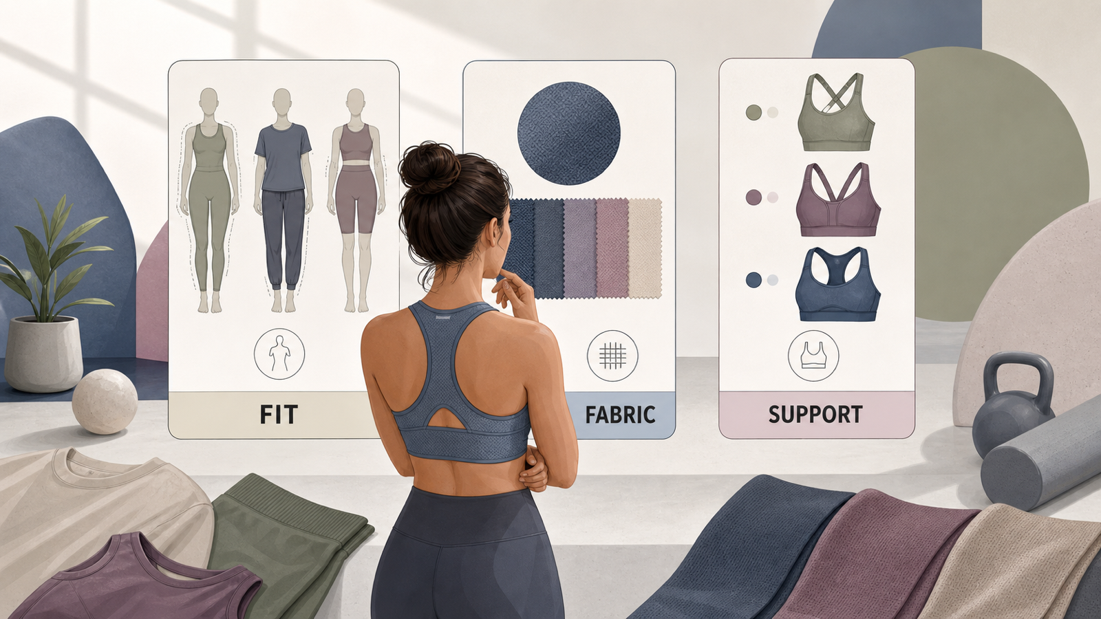 Editorial illustration for How to Choose Performance Athleisure for Your Needs